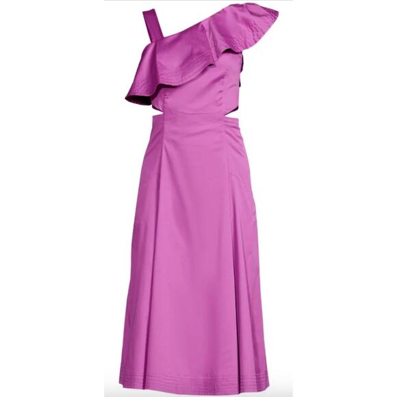 Veronica Beard Dresses & Skirts - Veronica Beard Beilla Ruffle A Line Dress Vivid Orchid size 6